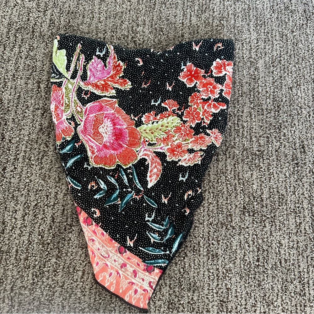 🦋 free people strapless bandana top